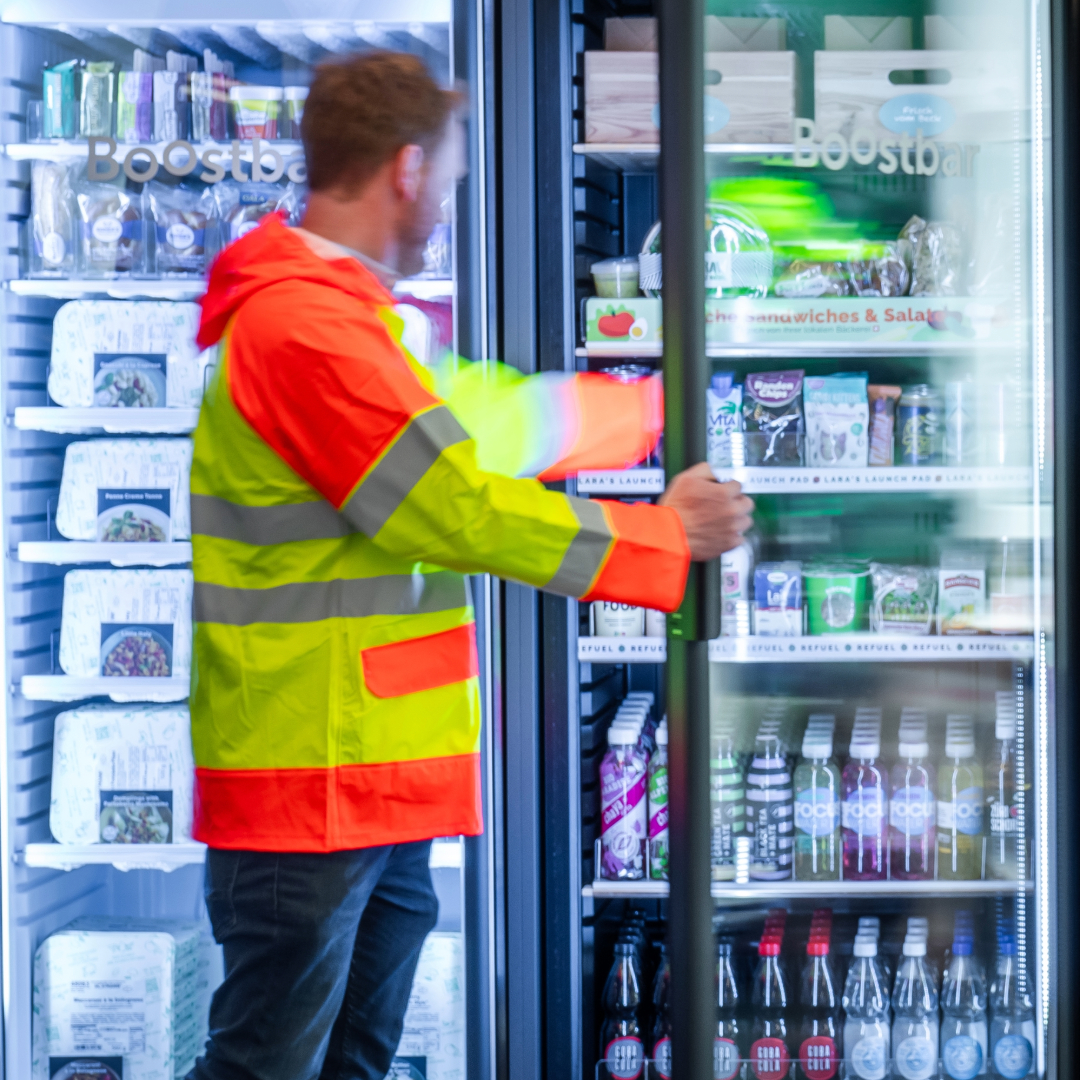 Boost inc merchandiser with a smart fridge
